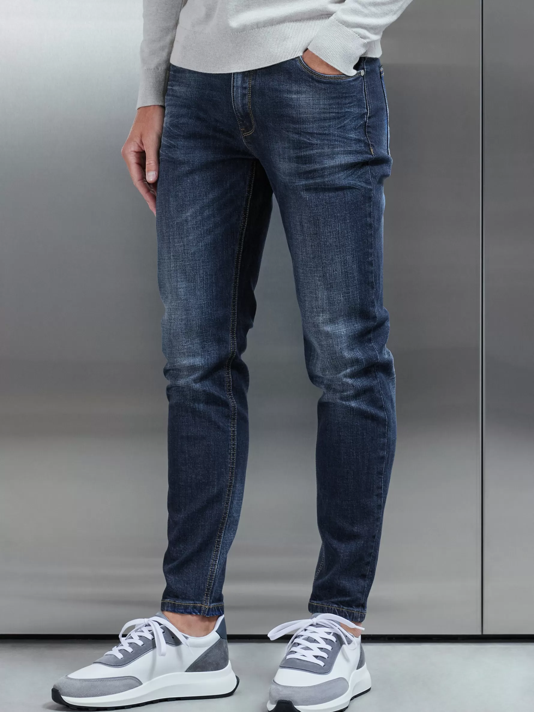 ARNE Slim Fit Denim Jeans - Dark Blue