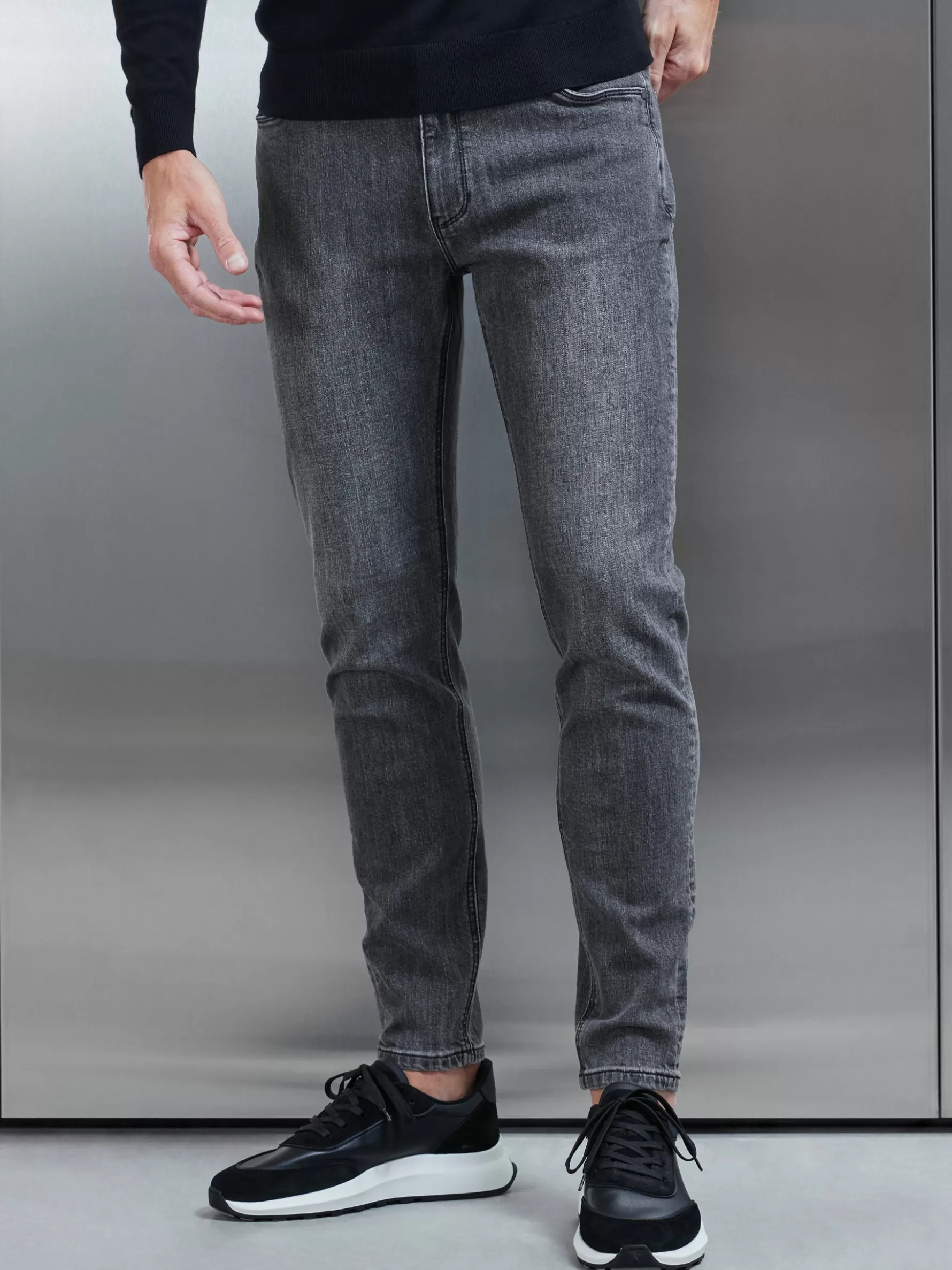 ARNE Slim Fit Denim Jeans - Grey Wash