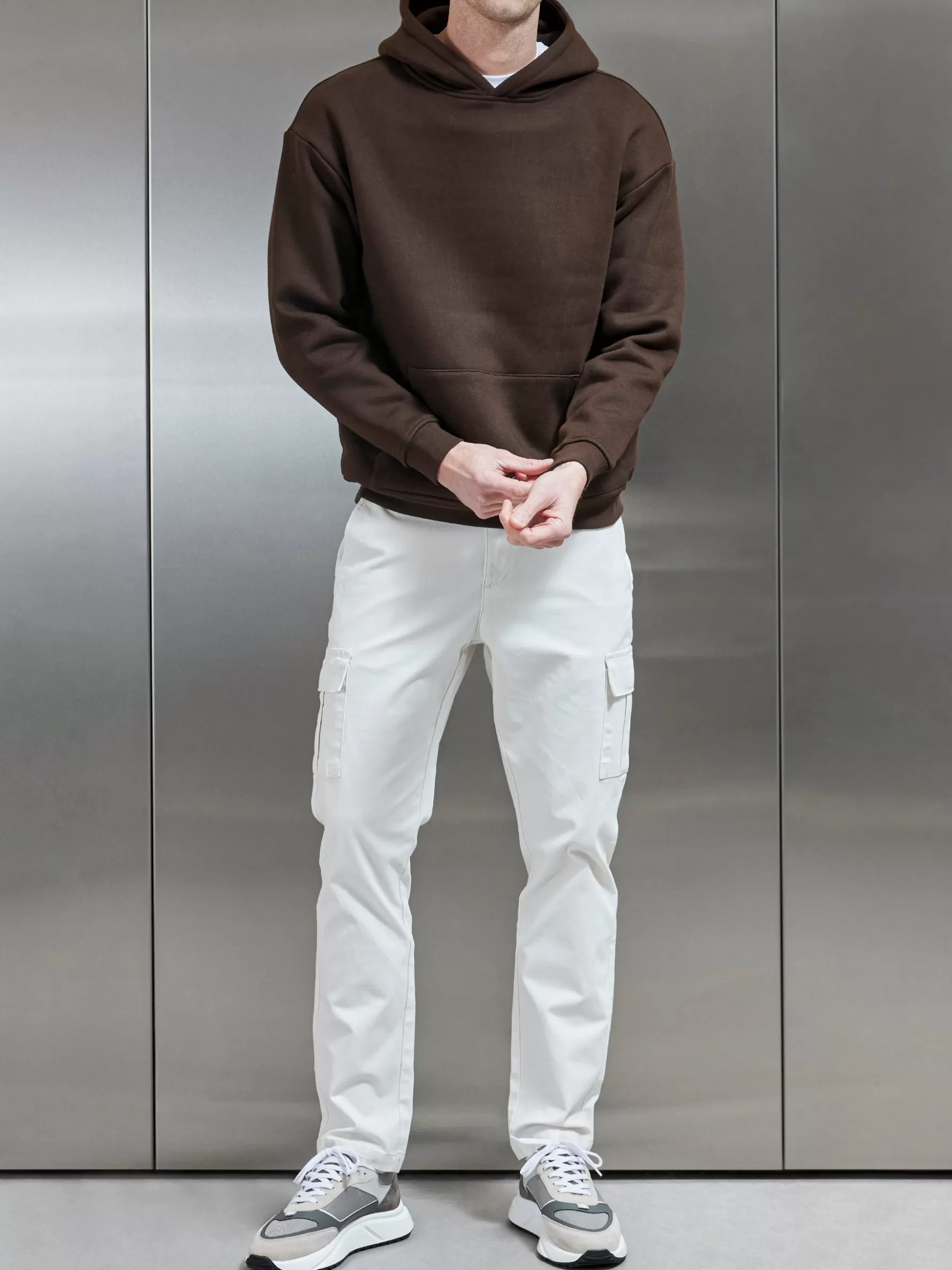 ARNE Smart Relaxed Cotton Cargo Pant - Off White