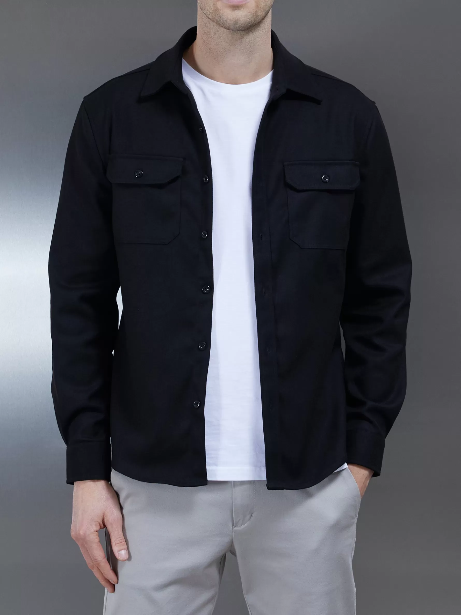 ARNE Smart Textured Overshirt -