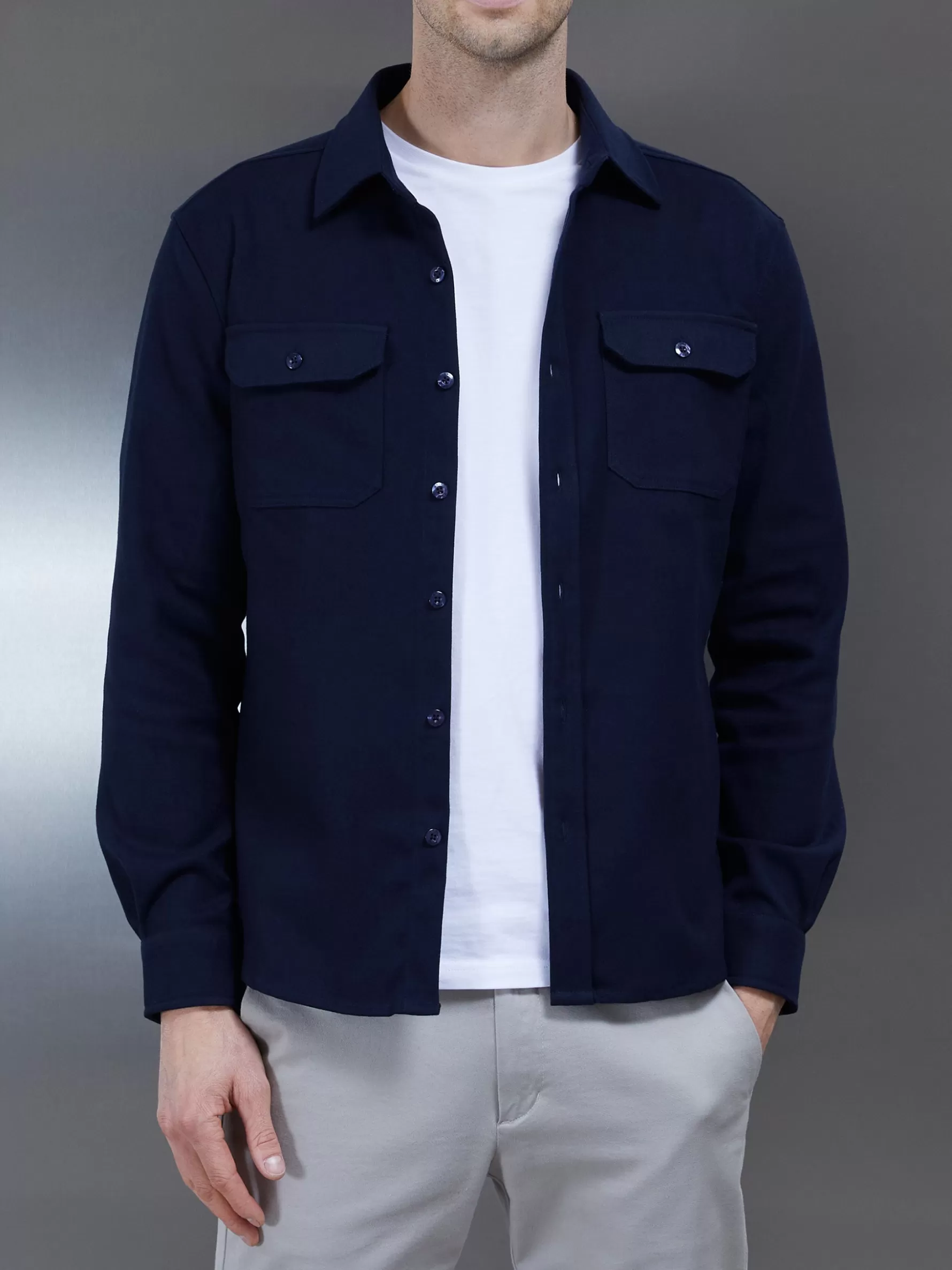 ARNE Smart Textured Overshirt -