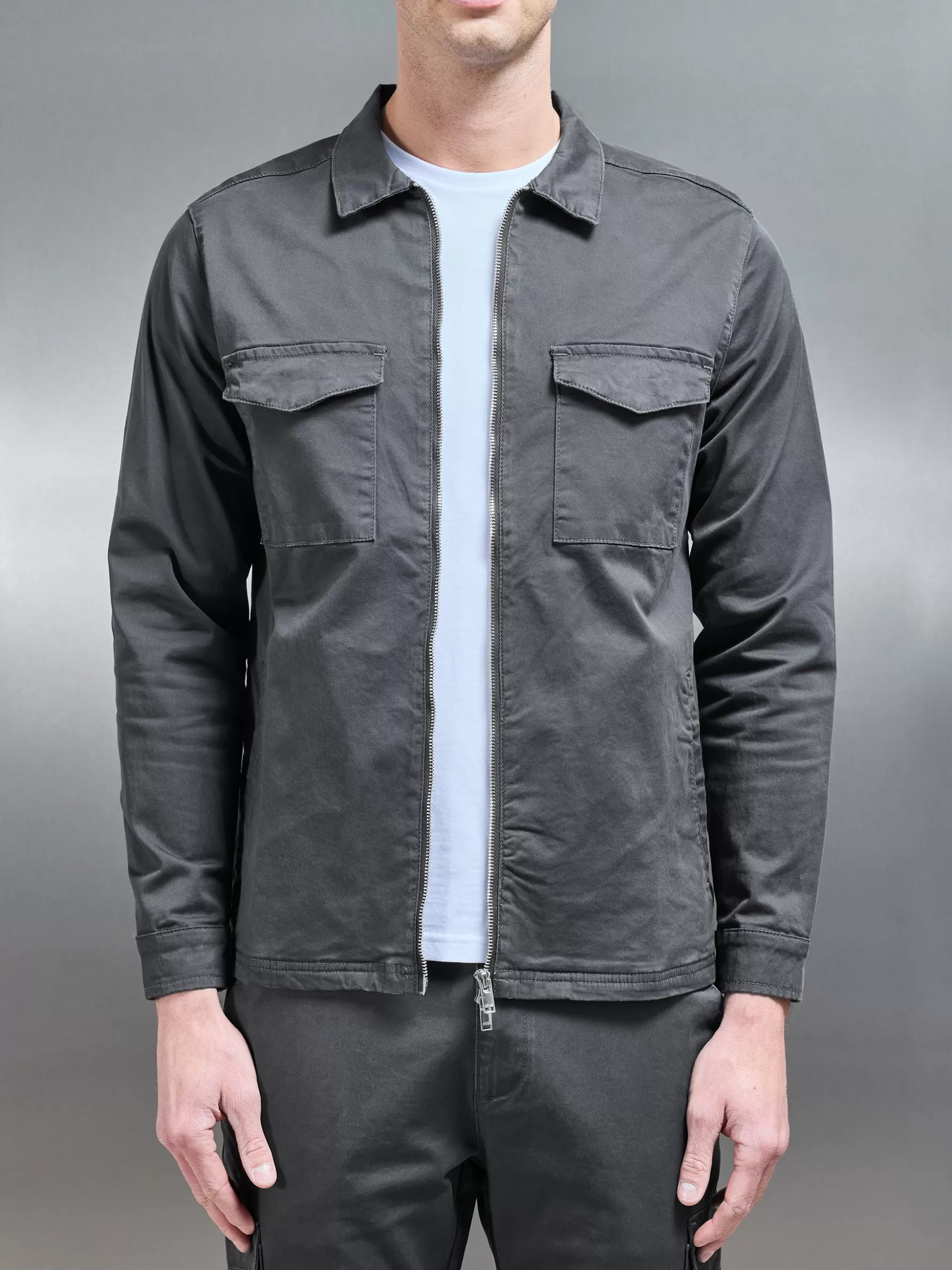 ARNE Tailored Cotton Cargo Jacket -