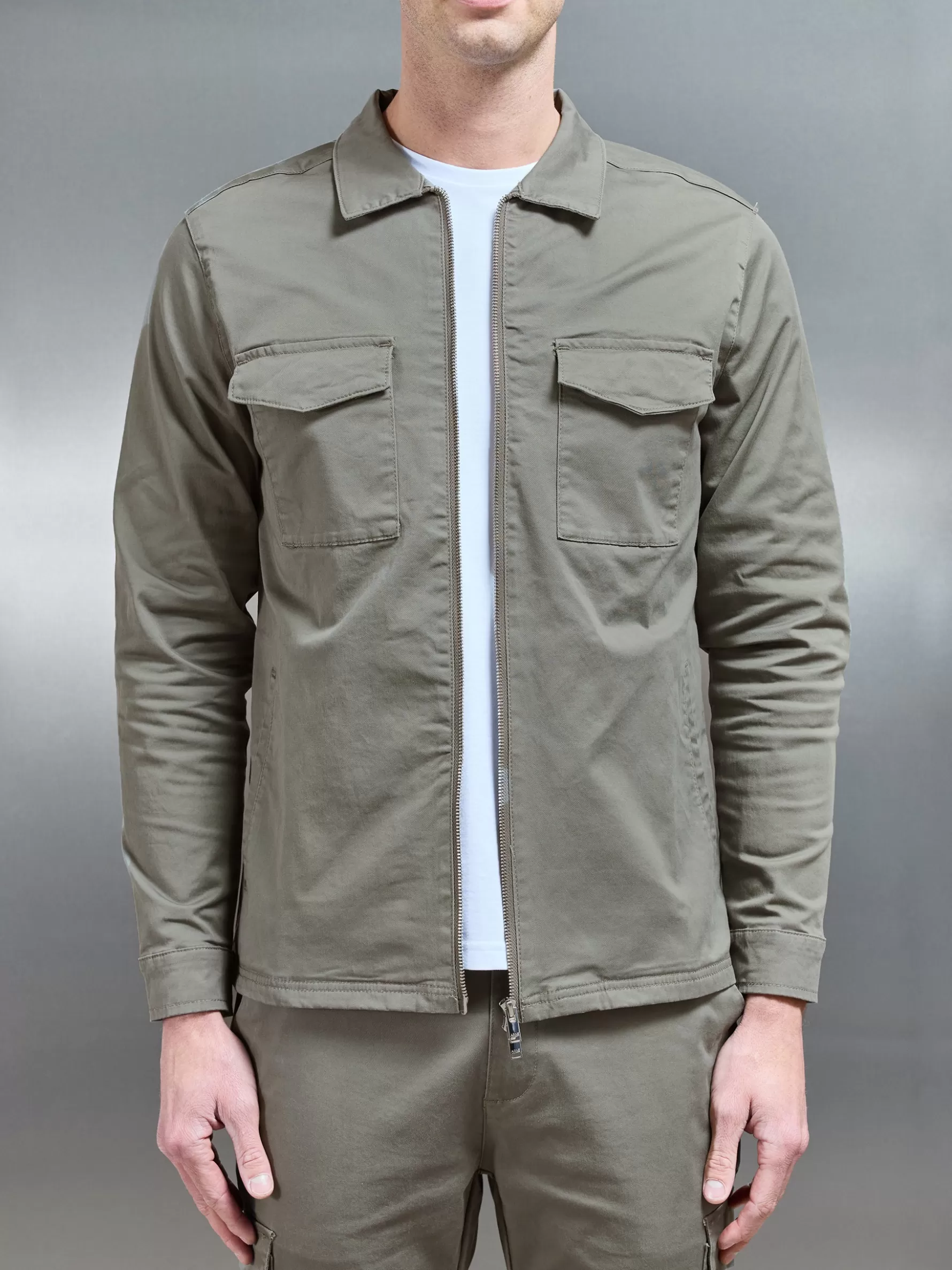 ARNE Tailored Cotton Cargo Jacket -