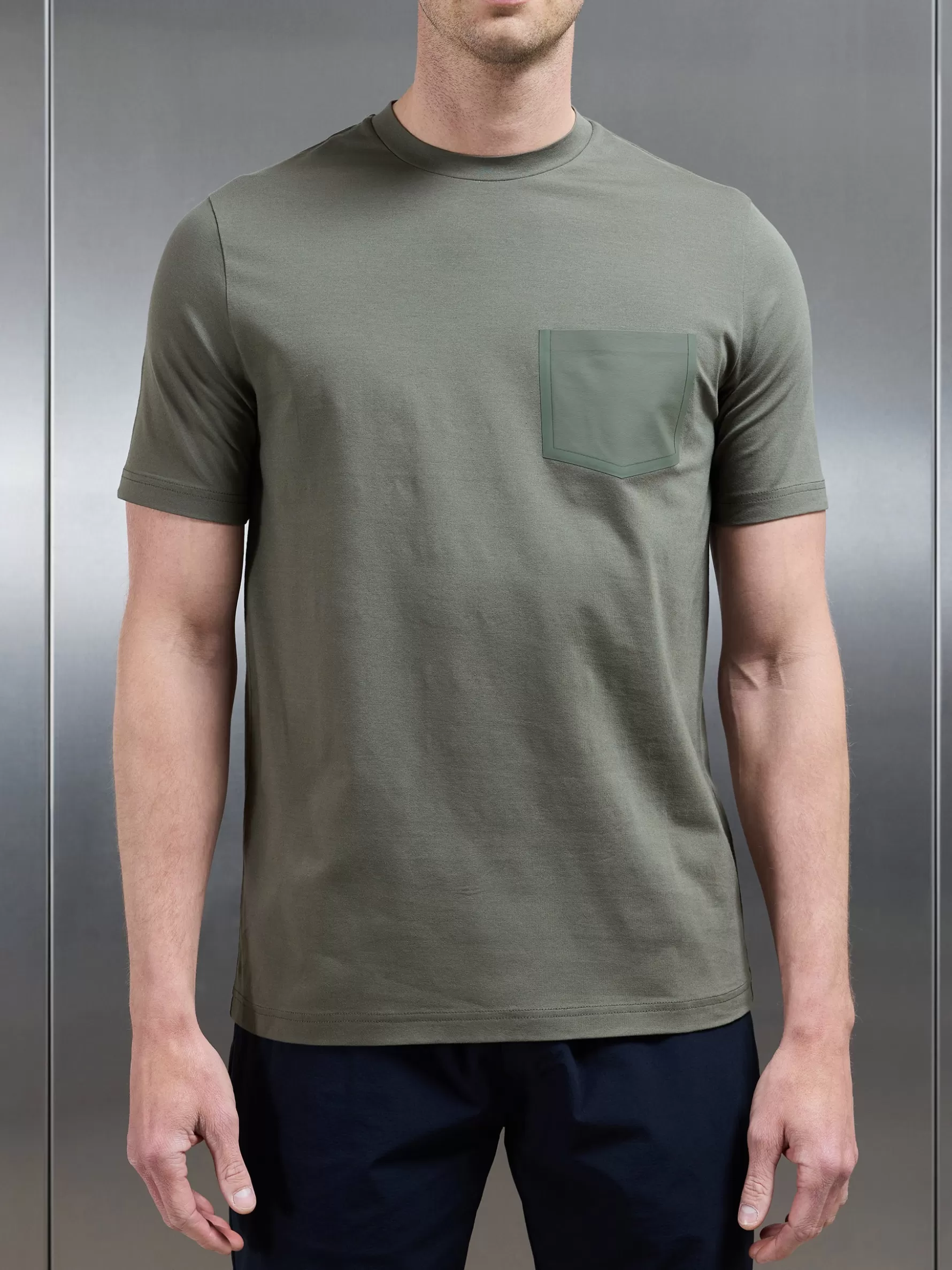 ARNE Technical Cotton Stretch Pocket T-Shirt -