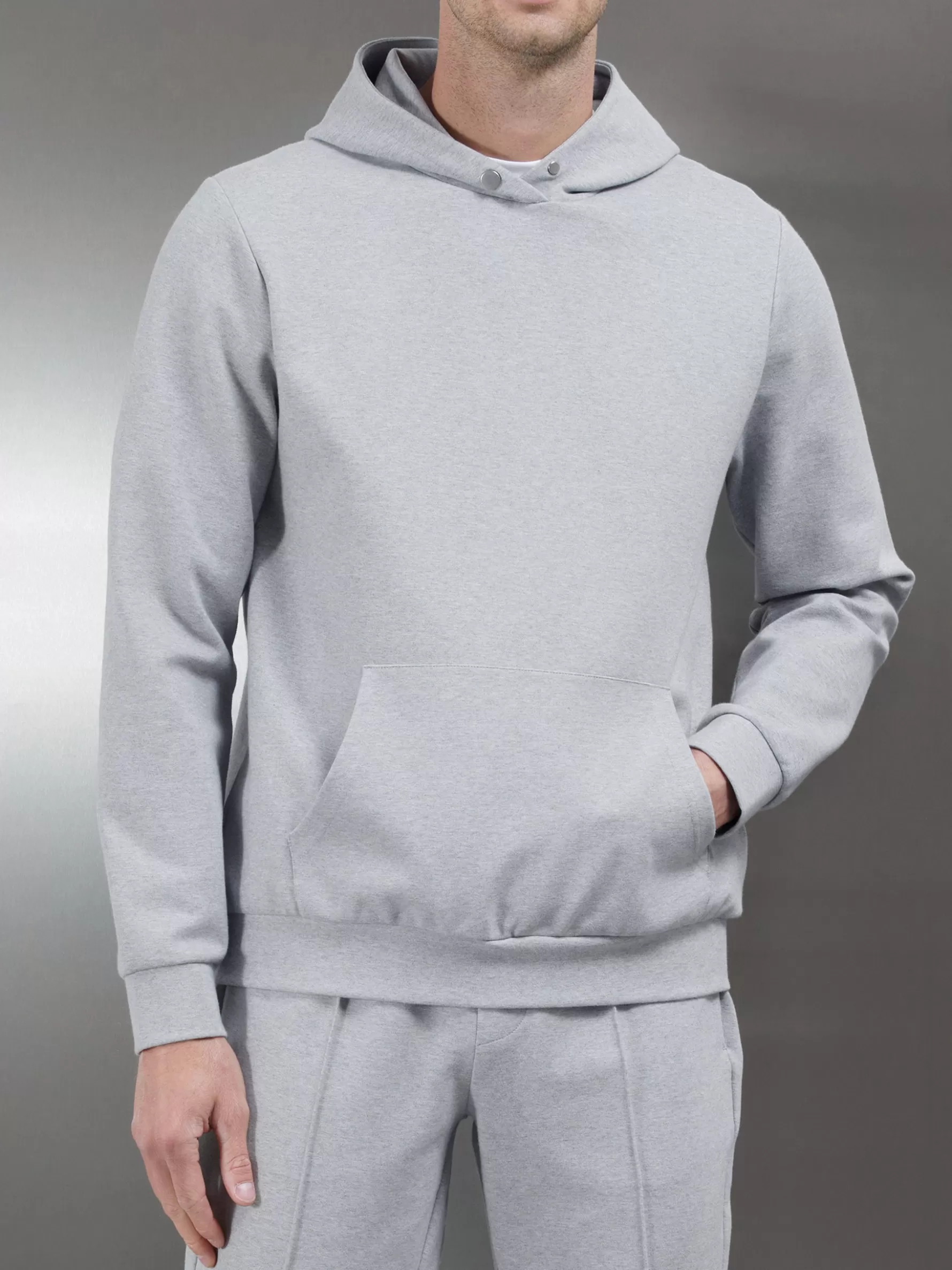 ARNE Technical Jersey Hoodie - Marl Grey