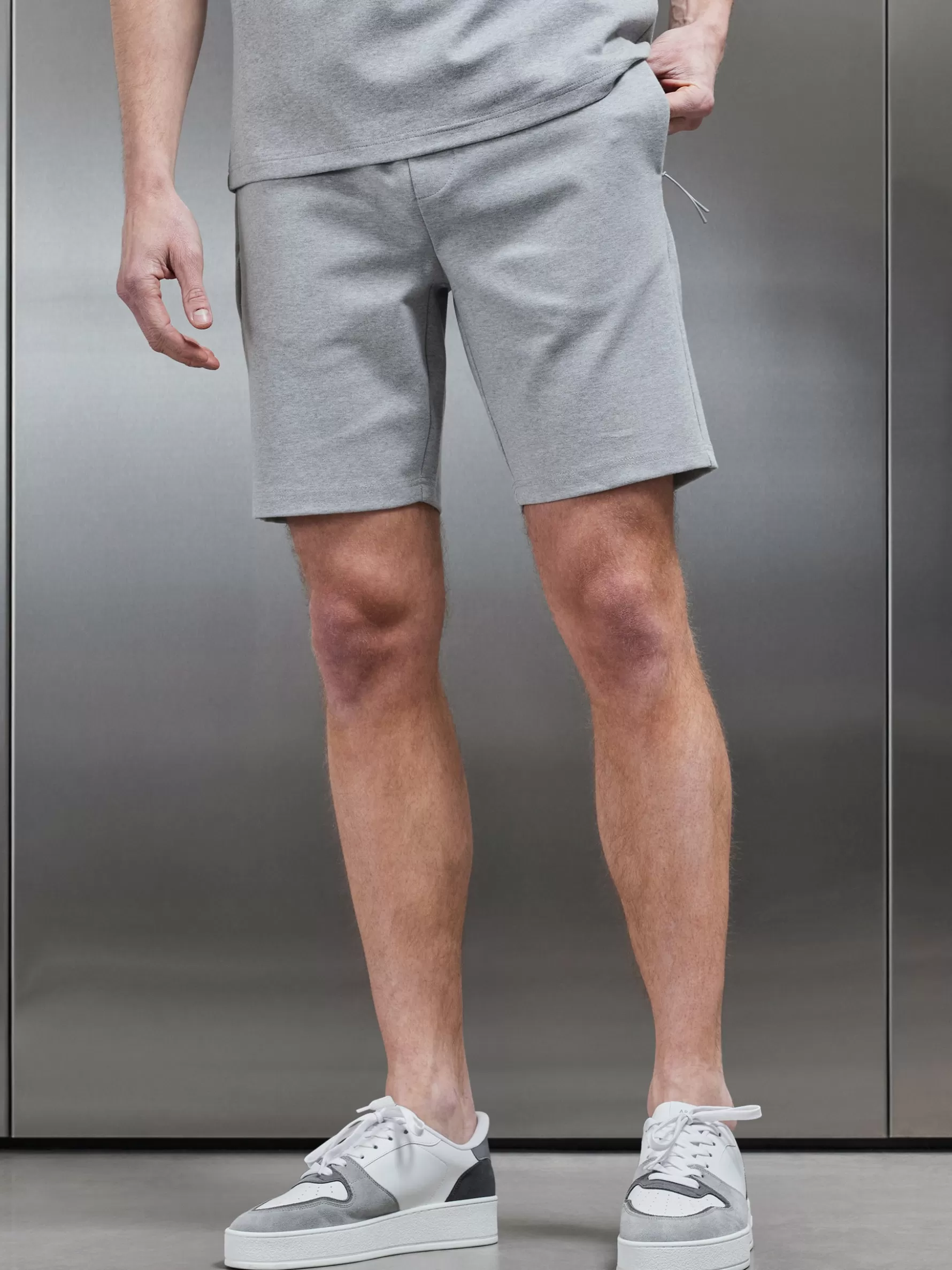 ARNE Technical Jersey Short - Marl Grey