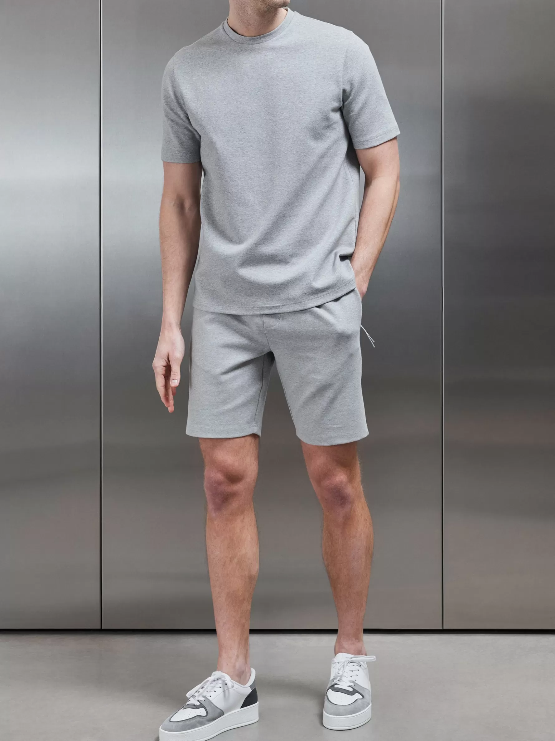 ARNE Technical Jersey Short - Marl Grey