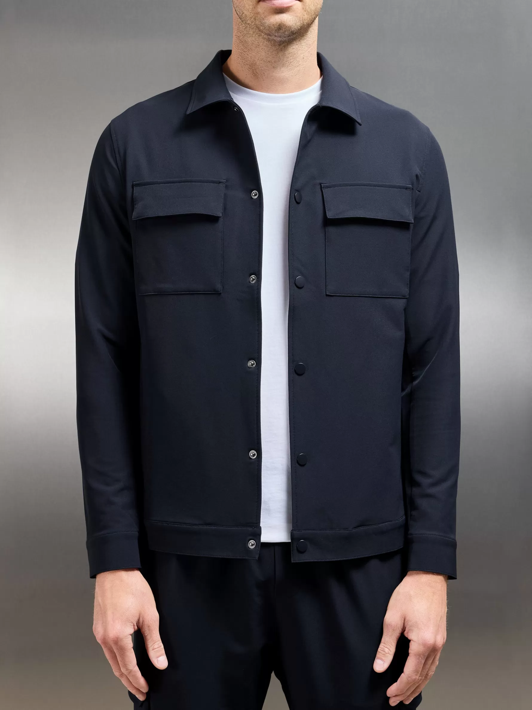 ARNE Technical Mid Weight Popper Overshirt -