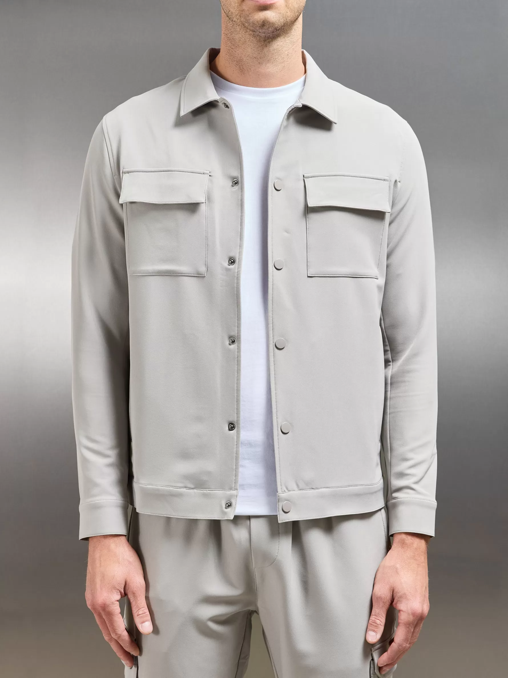 ARNE Technical Mid Weight Popper Overshirt -