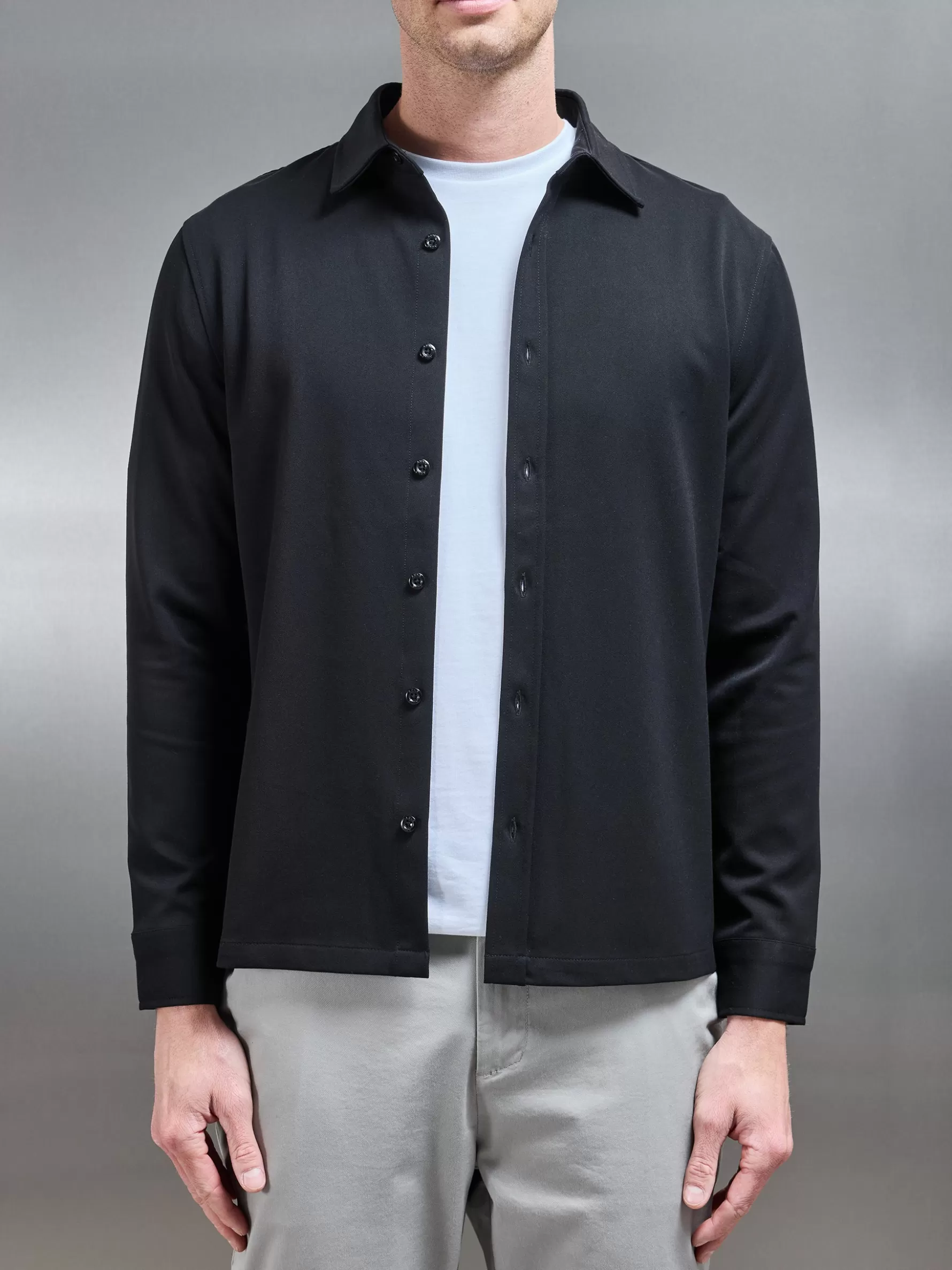 ARNE Textured Button Through Shirt -