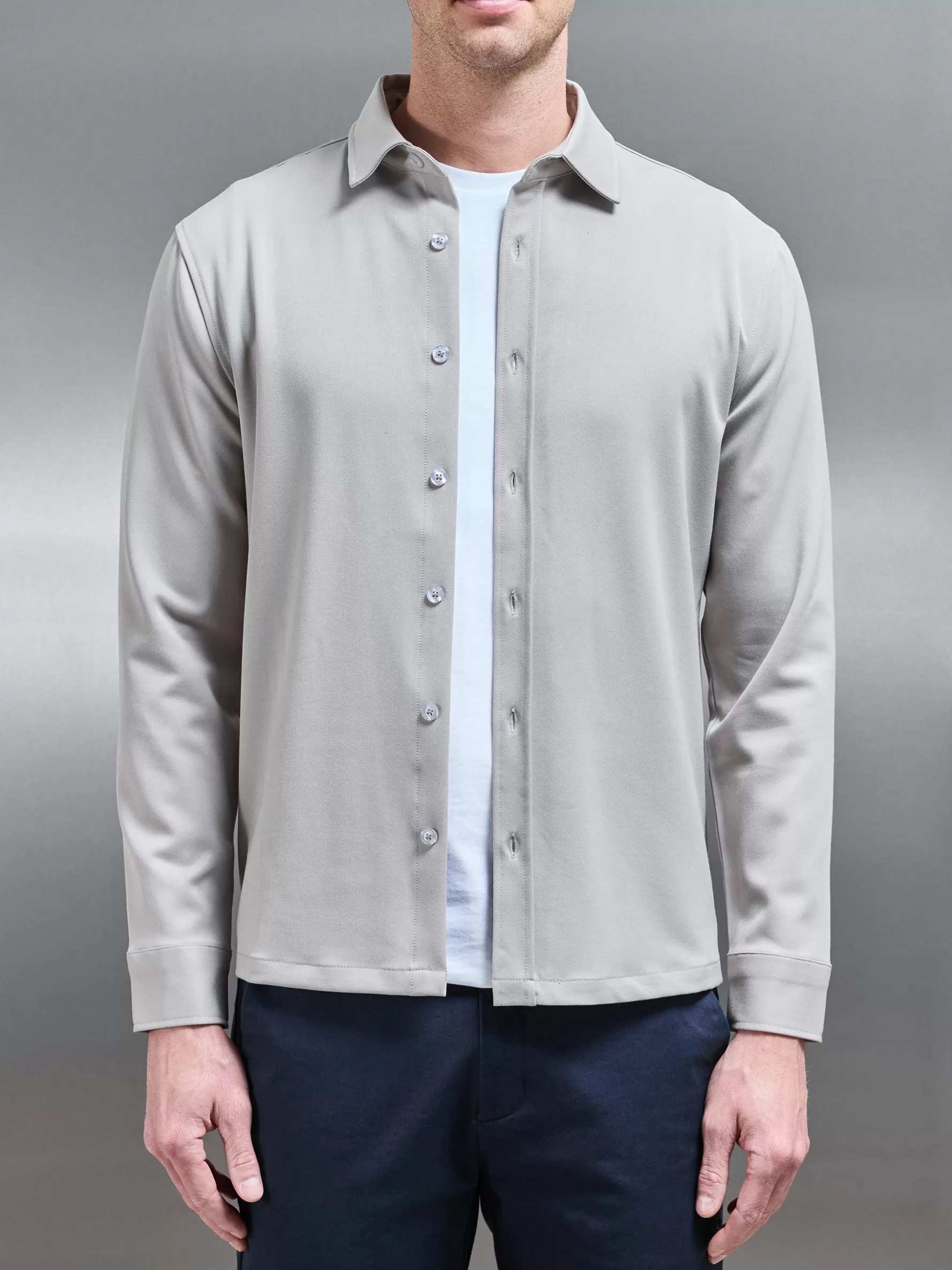 ARNE Textured Button Through Shirt -