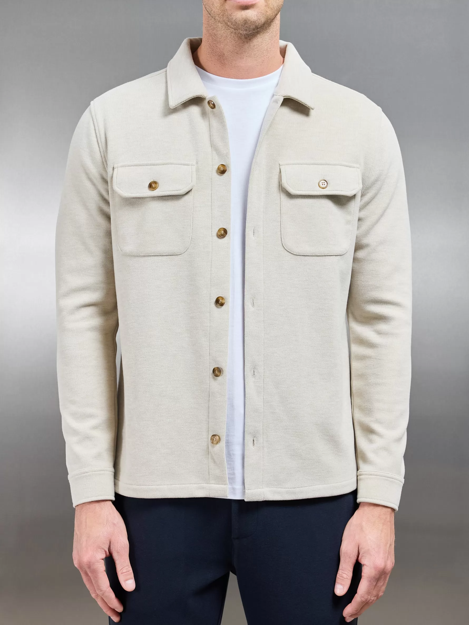 ARNE Textured Knitted Overshirt -