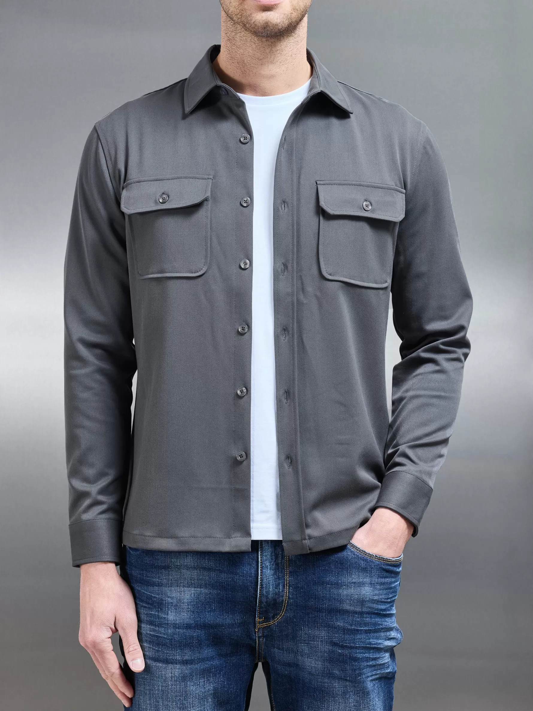 ARNE Textured Overshirt -