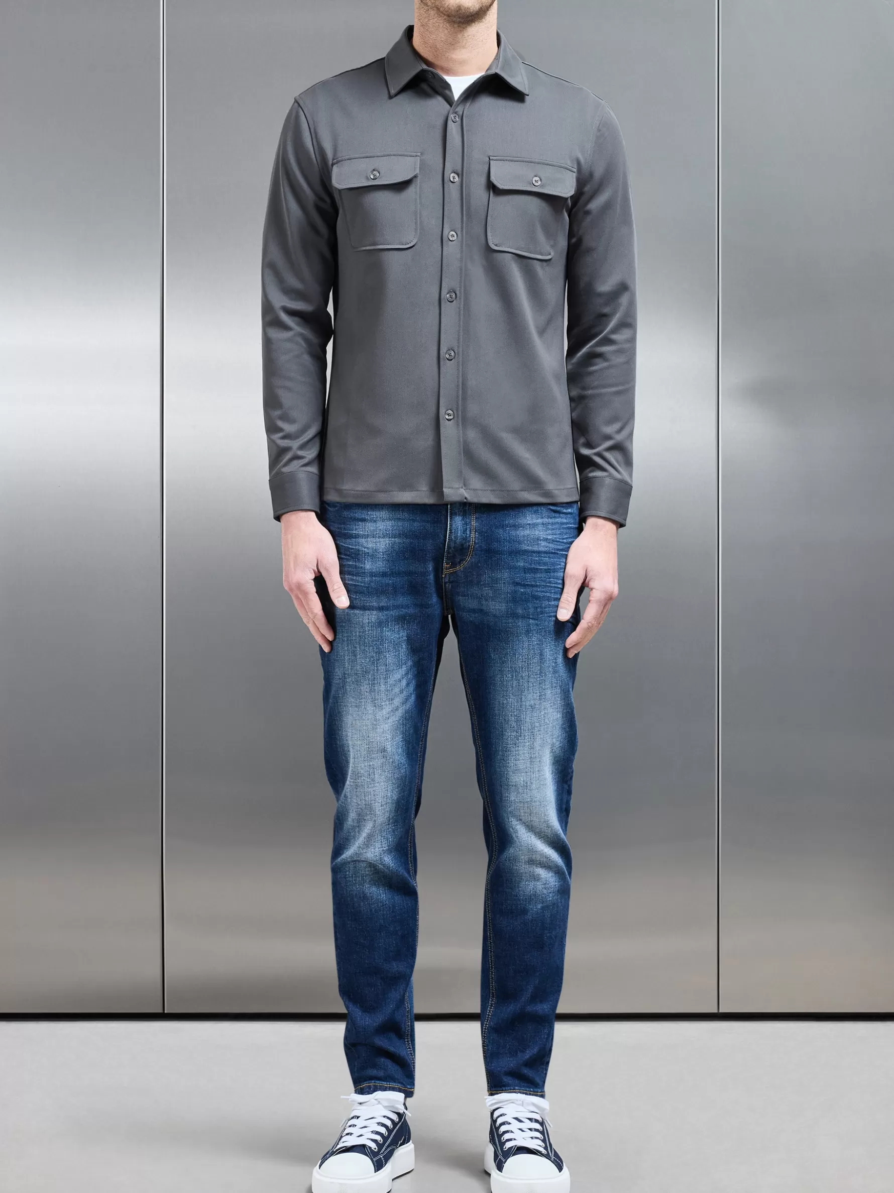 ARNE Textured Overshirt -