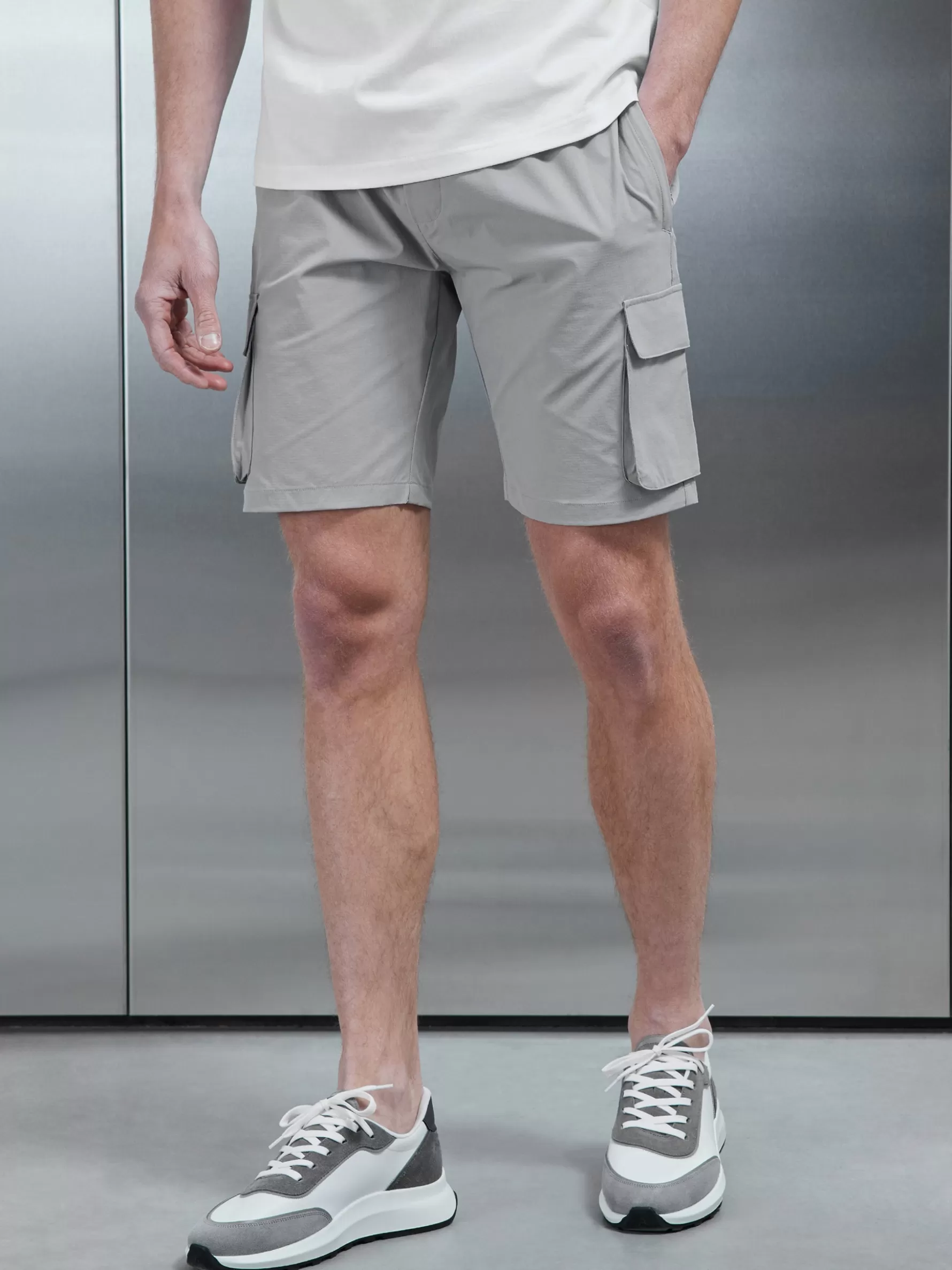 ARNE Utility Cargo Short - Mid Grey