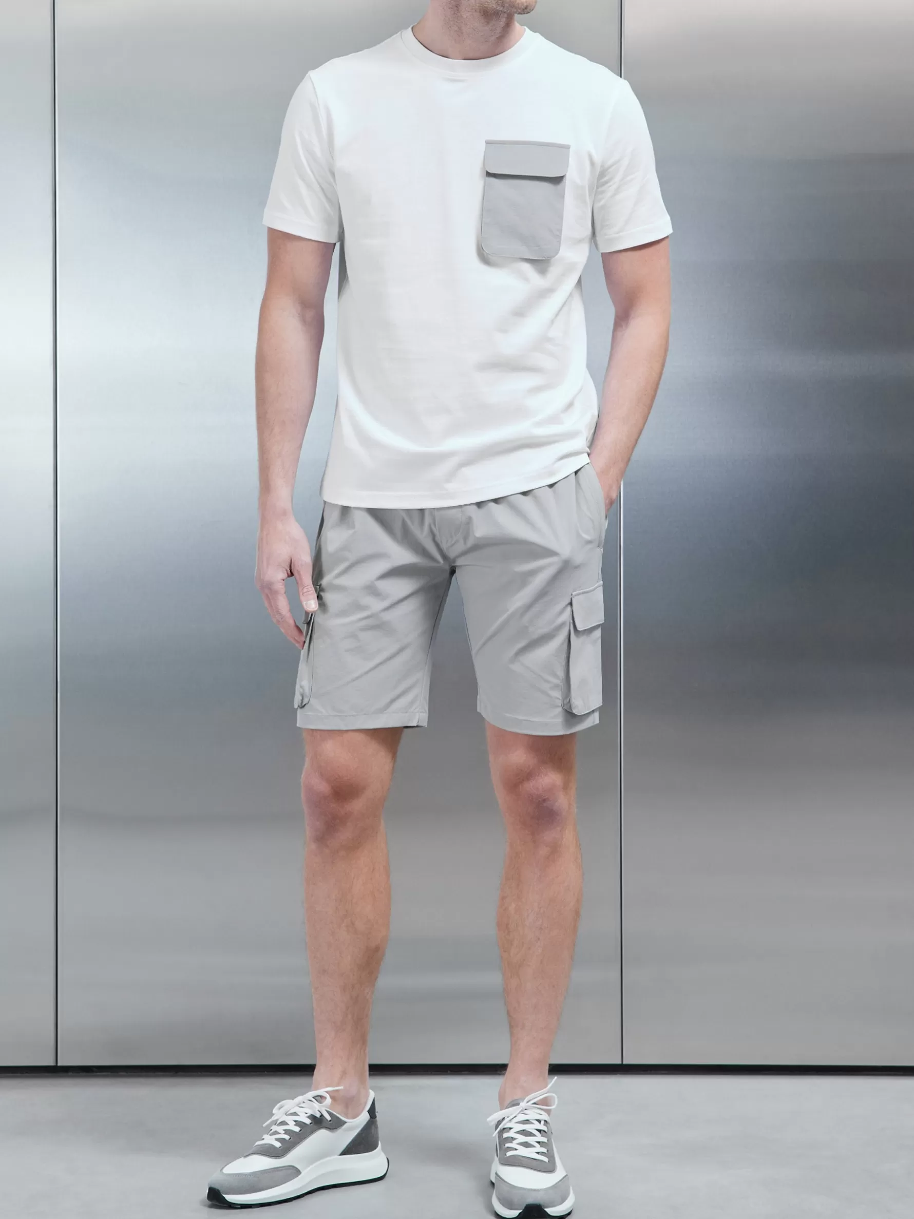 ARNE Utility Cargo Short - Mid Grey