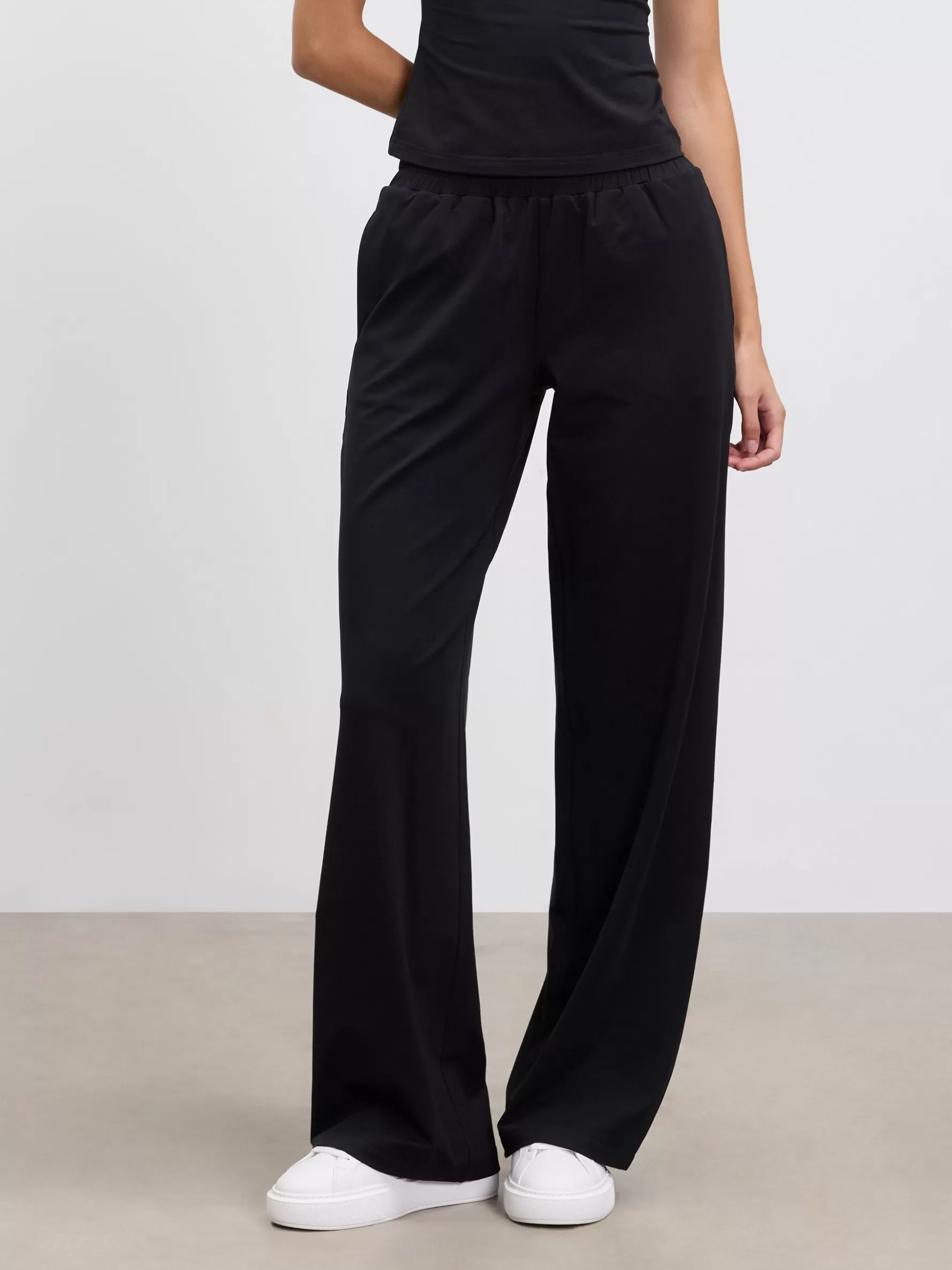 Women ARNE Womens Cotton Modal Wide Leg Pull On Trouser -