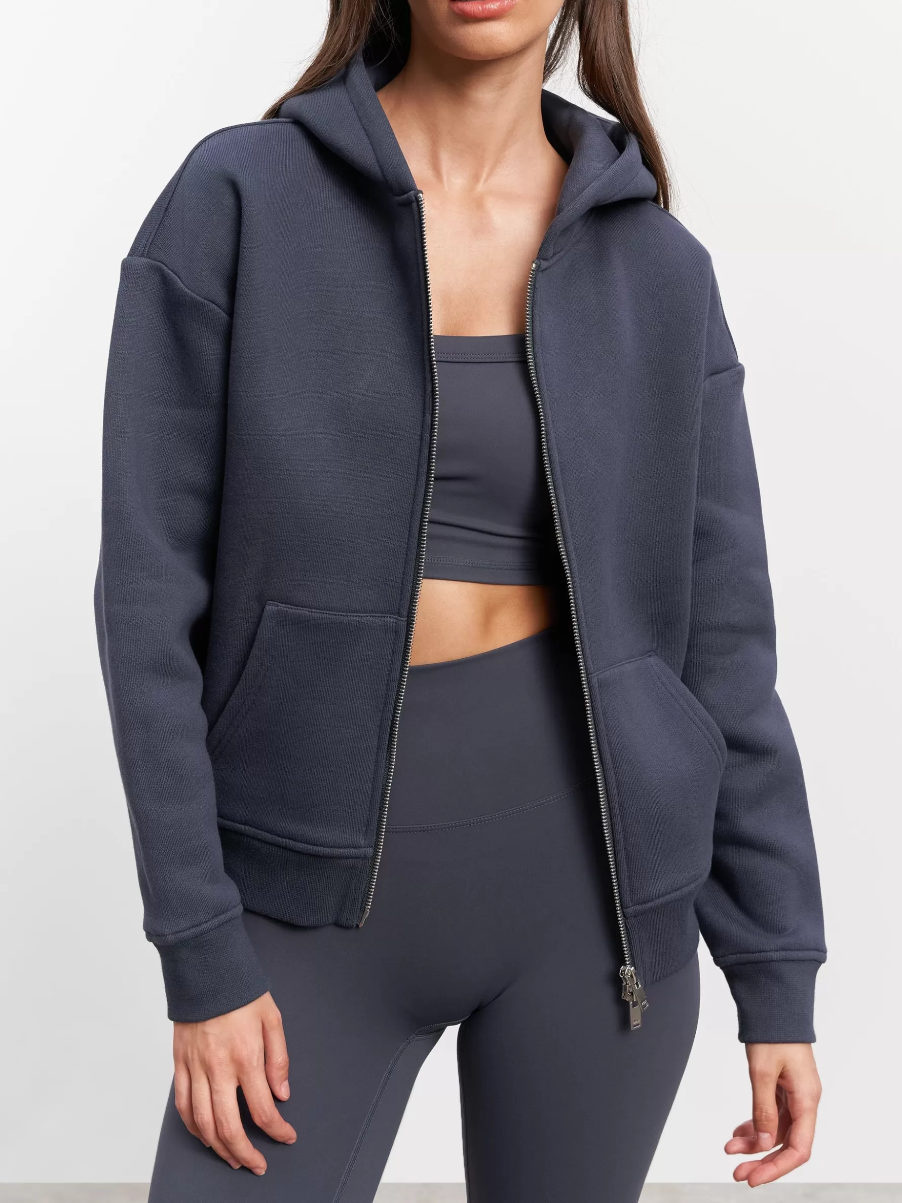 Women ARNE Womens Relaxed Zip Hoodie - Slate Blue